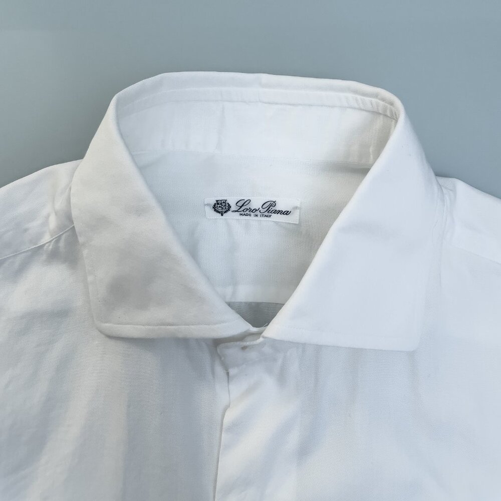 LORO PIANA Men's White Dress Shirt 15.75/40 NWT - Picture 8 of 12